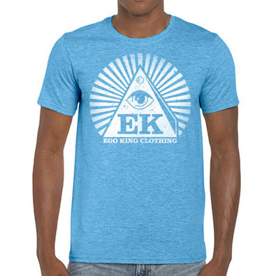 Ego King / Logo V / T-Shirt Soft Style / Heather Saphire