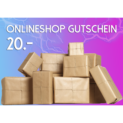 ONLINE SHOP Gutschein 20 Fr.